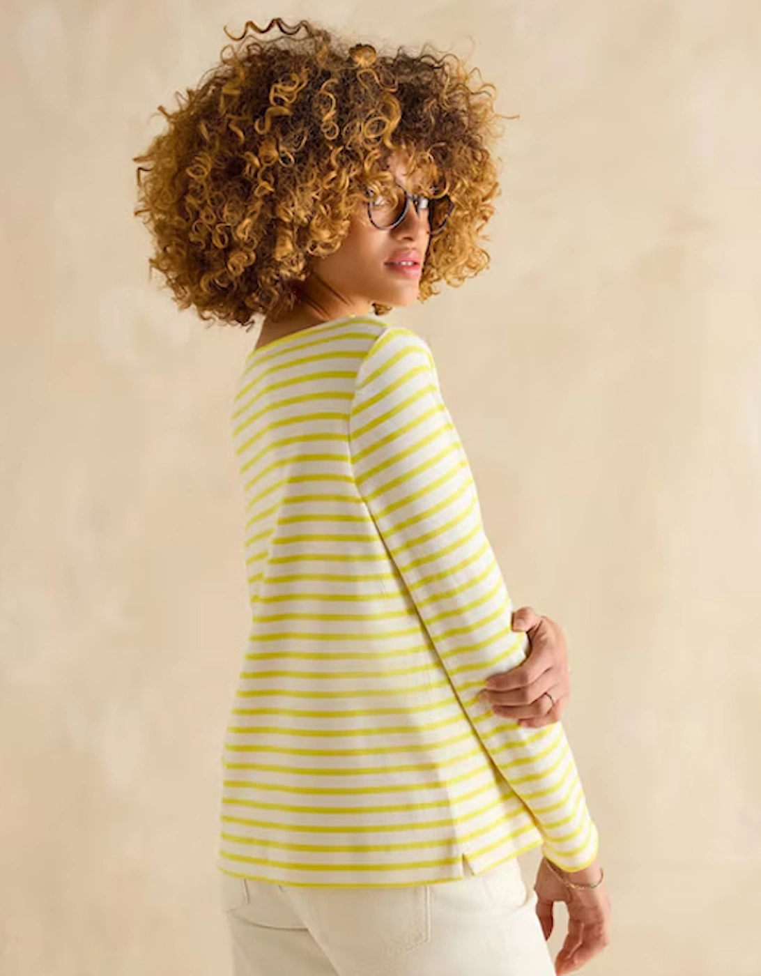 Women's Harbour Top Yellow Stripe