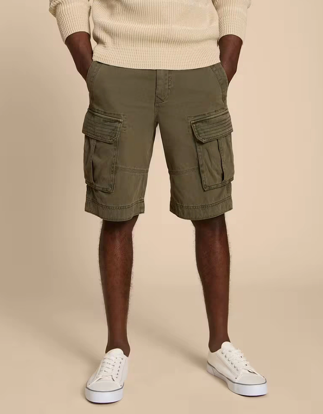 Men's Halsall Cargo Shorts Khaki Green, 8 of 7