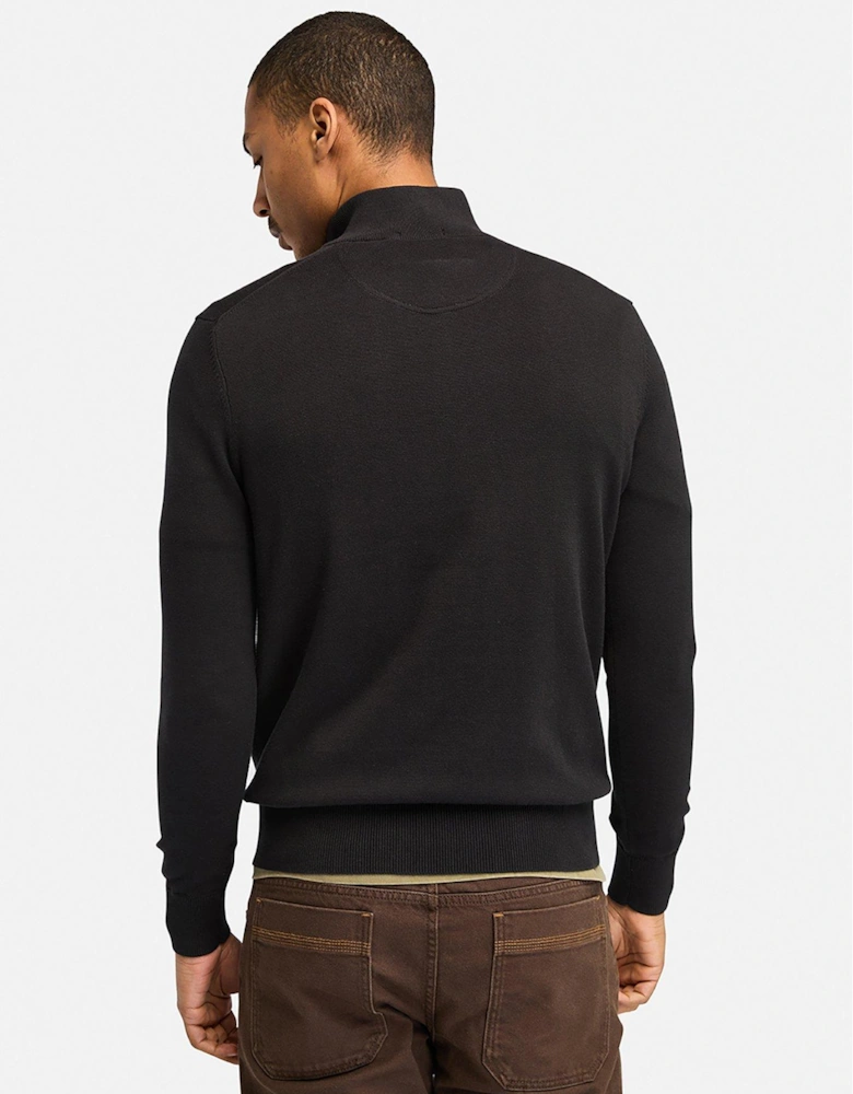 Williams River Knitted Jumper 1/4 Zip - Navy