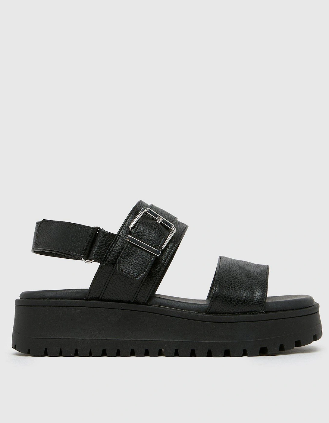 Wide Fit Tiana Chunky Buckle Sandals - Black, 2 of 1