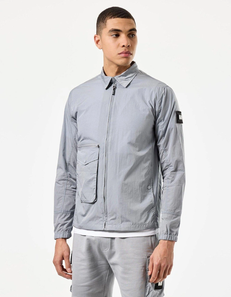 Vinnie Classic Nylon Overshirt - Grey