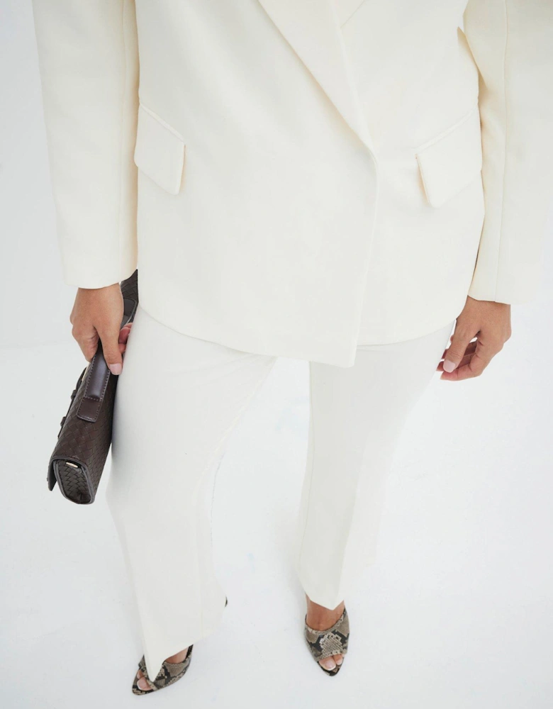 Slim Flare Trouser - Cream