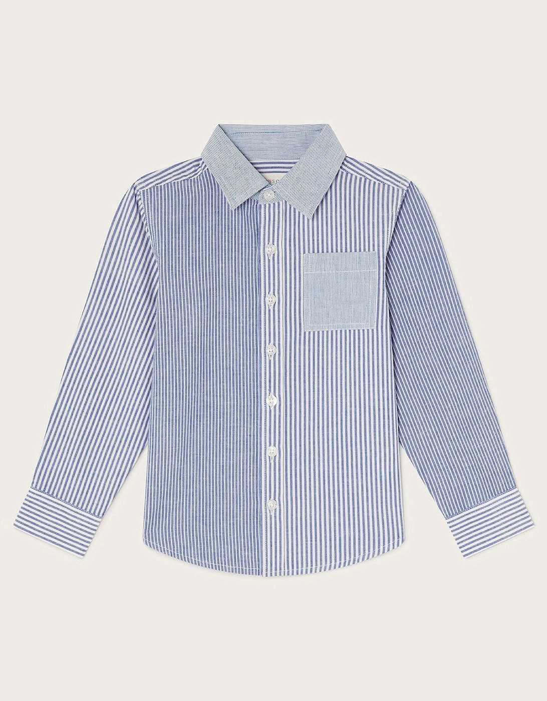 Boys Stripe Hotch Potch Shirt - Blue, 2 of 1