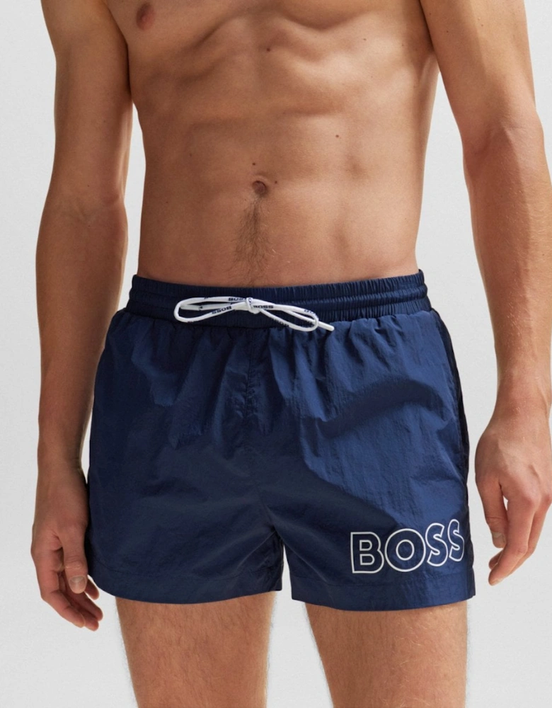 BOSS Orange Mooneye Mens Quick-Drying Swim Shorts with Outline Logo