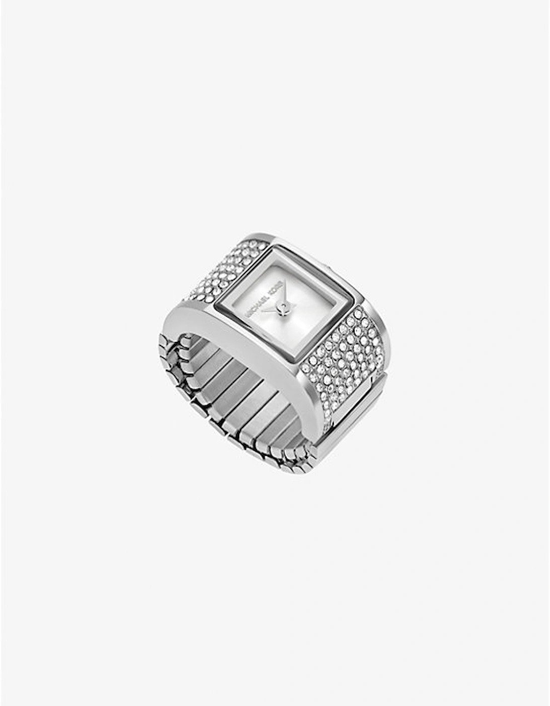 Darrington Pavé Silver-Tone Ring Watch, 2 of 1