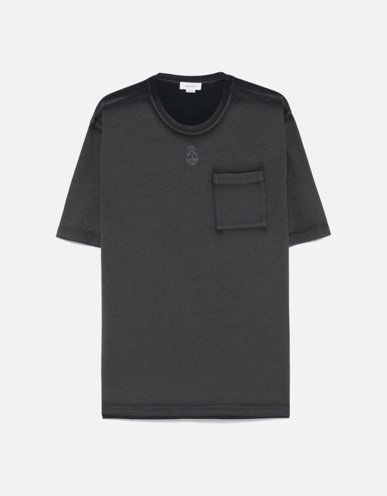 Oversized Jersey T-Shirt Washed Black