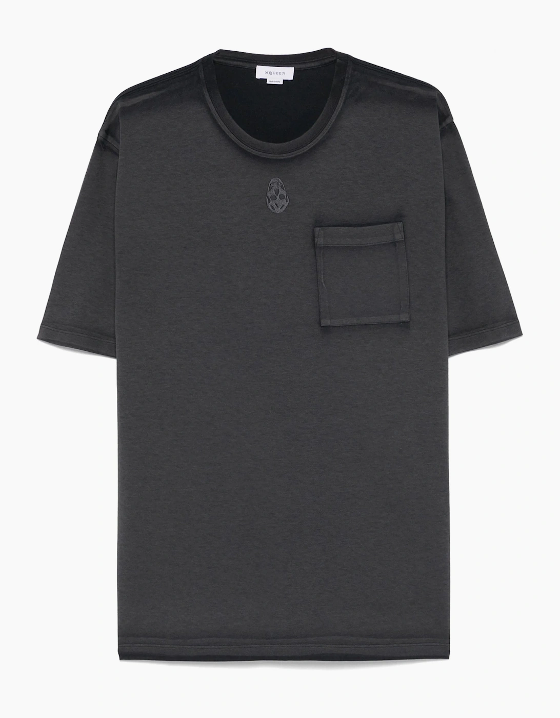 Alexander Mcqueen Men's Oversized Jersey T-Shirt Washed Black - Size: 38
