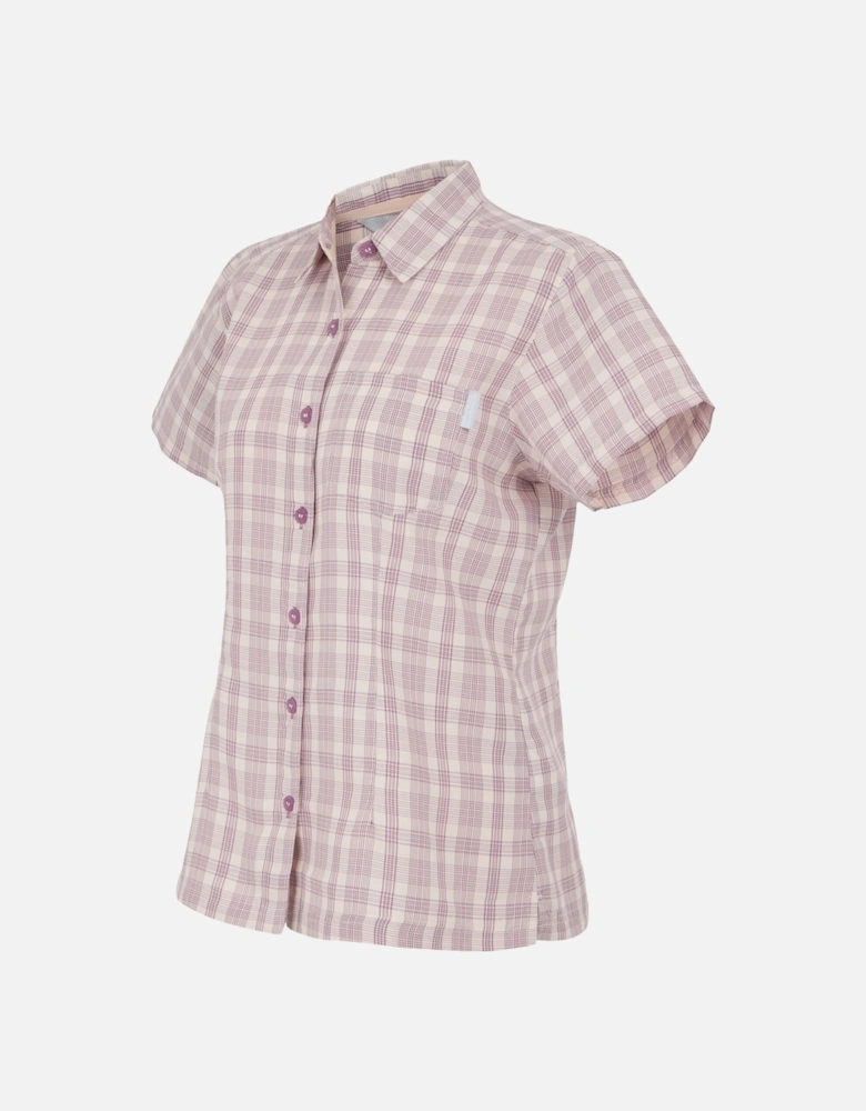 Womens/Ladies Mindano VIII Checked Short-Sleeved Shirt