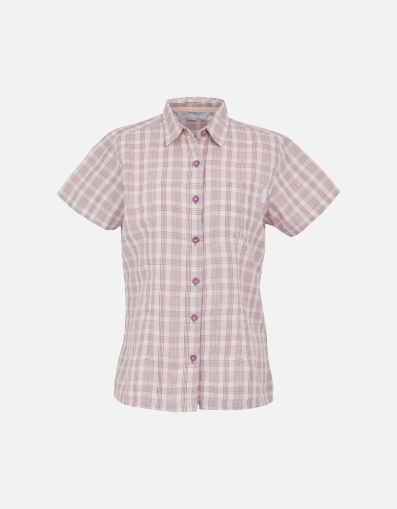 Womens/Ladies Mindano VIII Checked Short-Sleeved Shirt