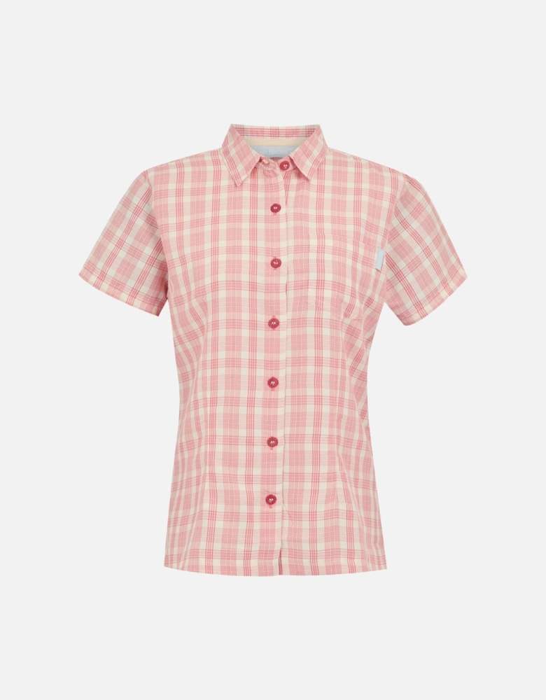 Womens/Ladies Mindano VIII Checked Short-Sleeved Shirt