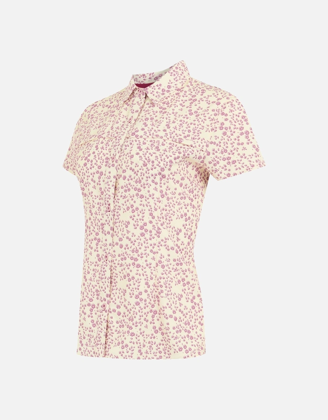 Womens/Ladies Floral Packaway Short-Sleeved Travel Shirt