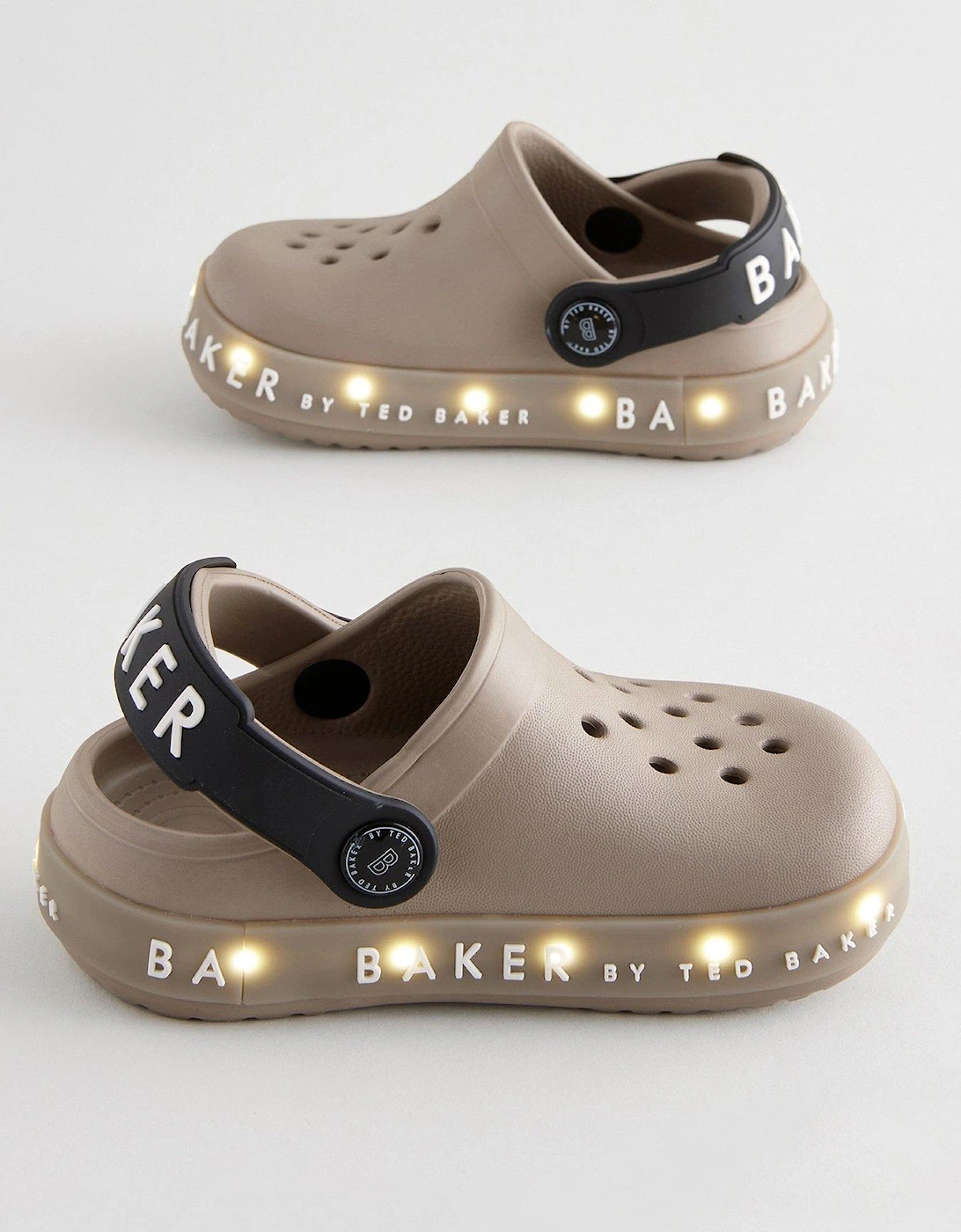 Unisex Kids Light Up Sling Back Shoes - Stone, 2 of 1