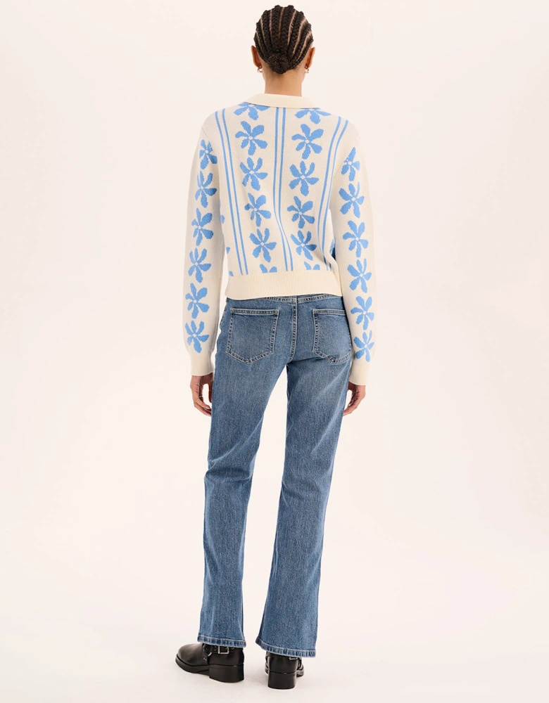 Loren Jumper in Blue and Cream