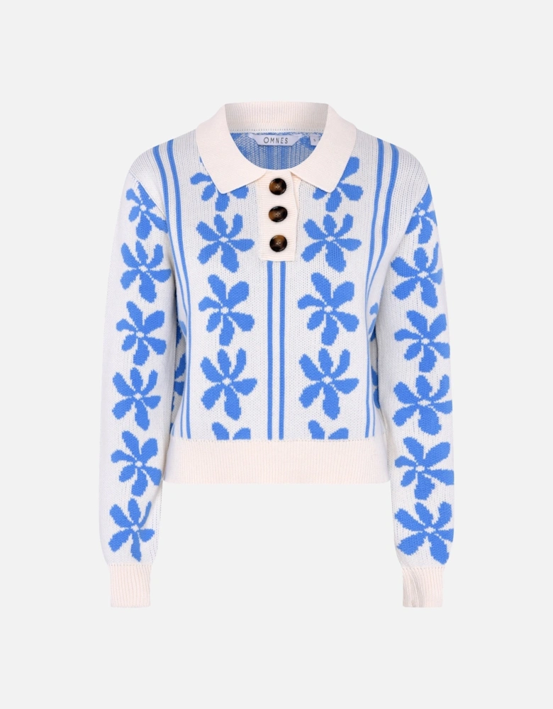 Loren Jumper in Blue and Cream