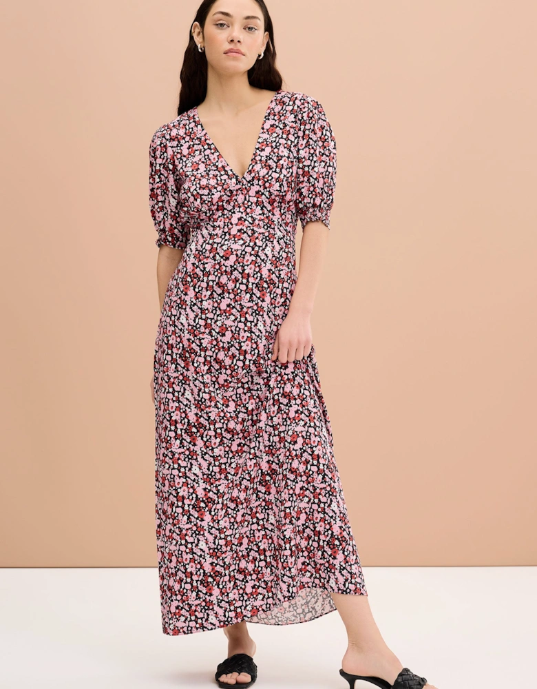 Claudette Dress in Ditsy Floral Print