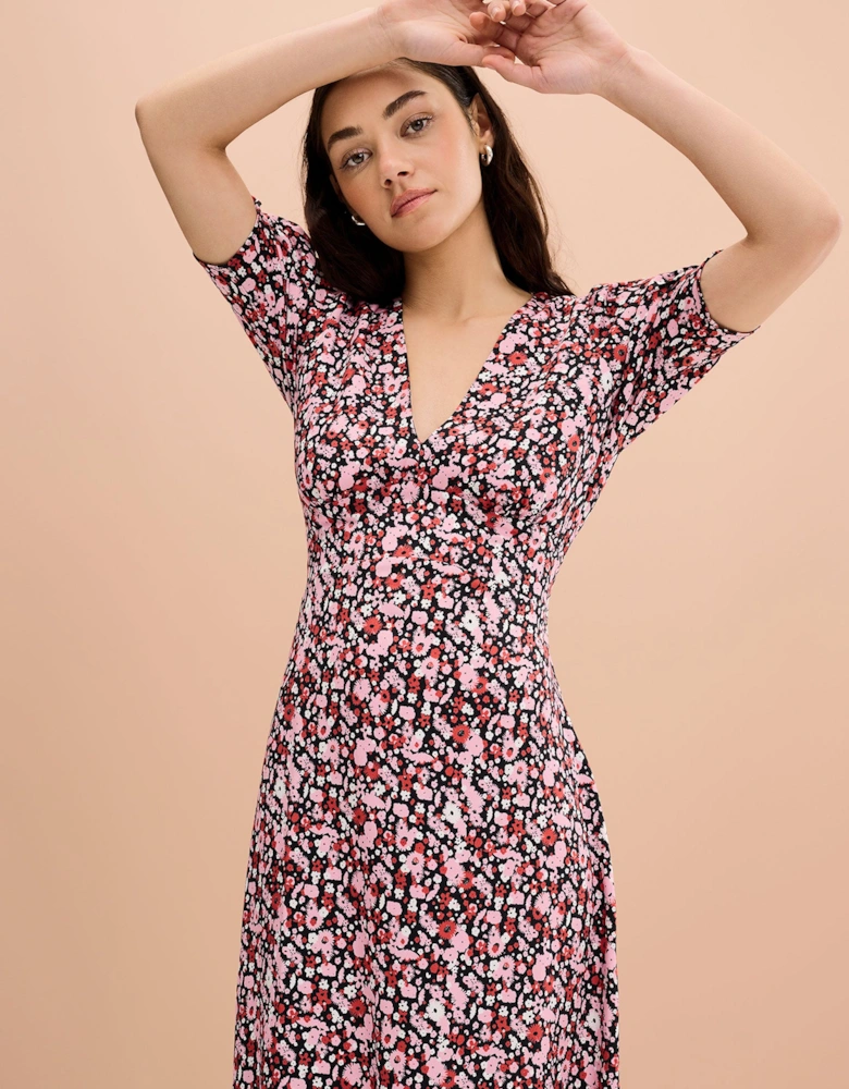 Claudette Dress in Ditsy Floral Print