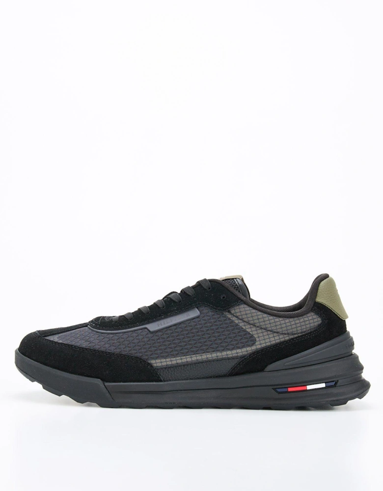 Ripstop Retro Running Shoes - Black