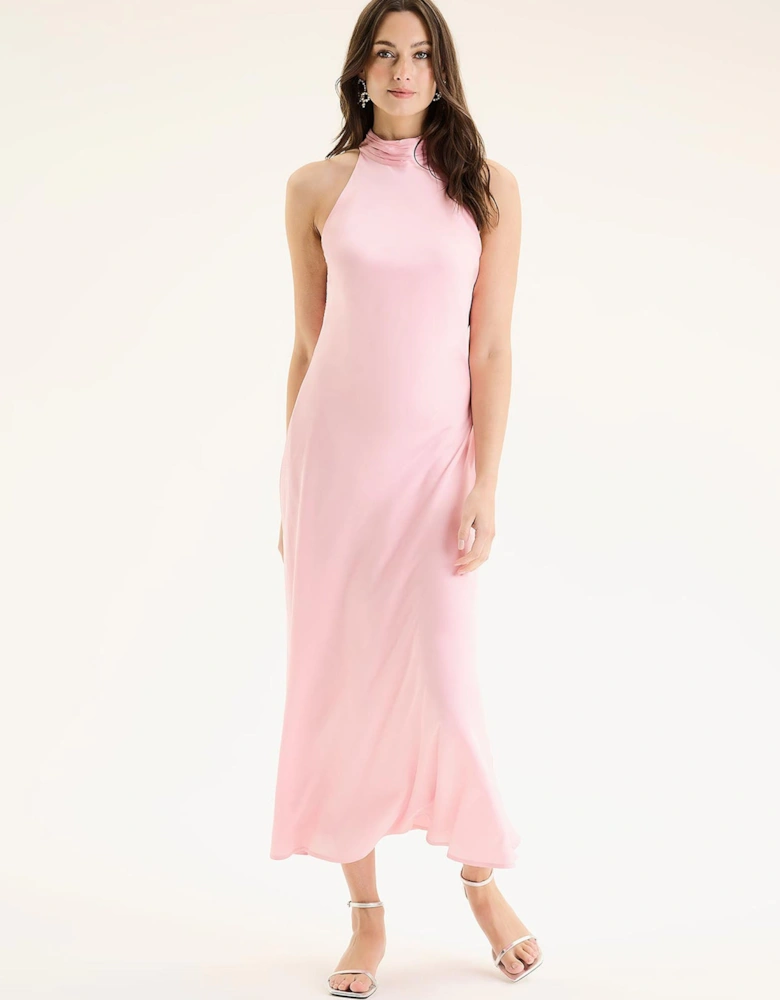 Seychelles Drape Back Detail Dress in Pink