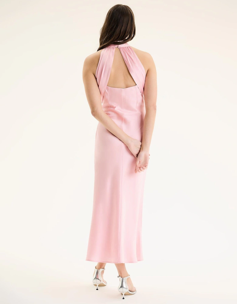 Seychelles Drape Back Detail Dress in Pink