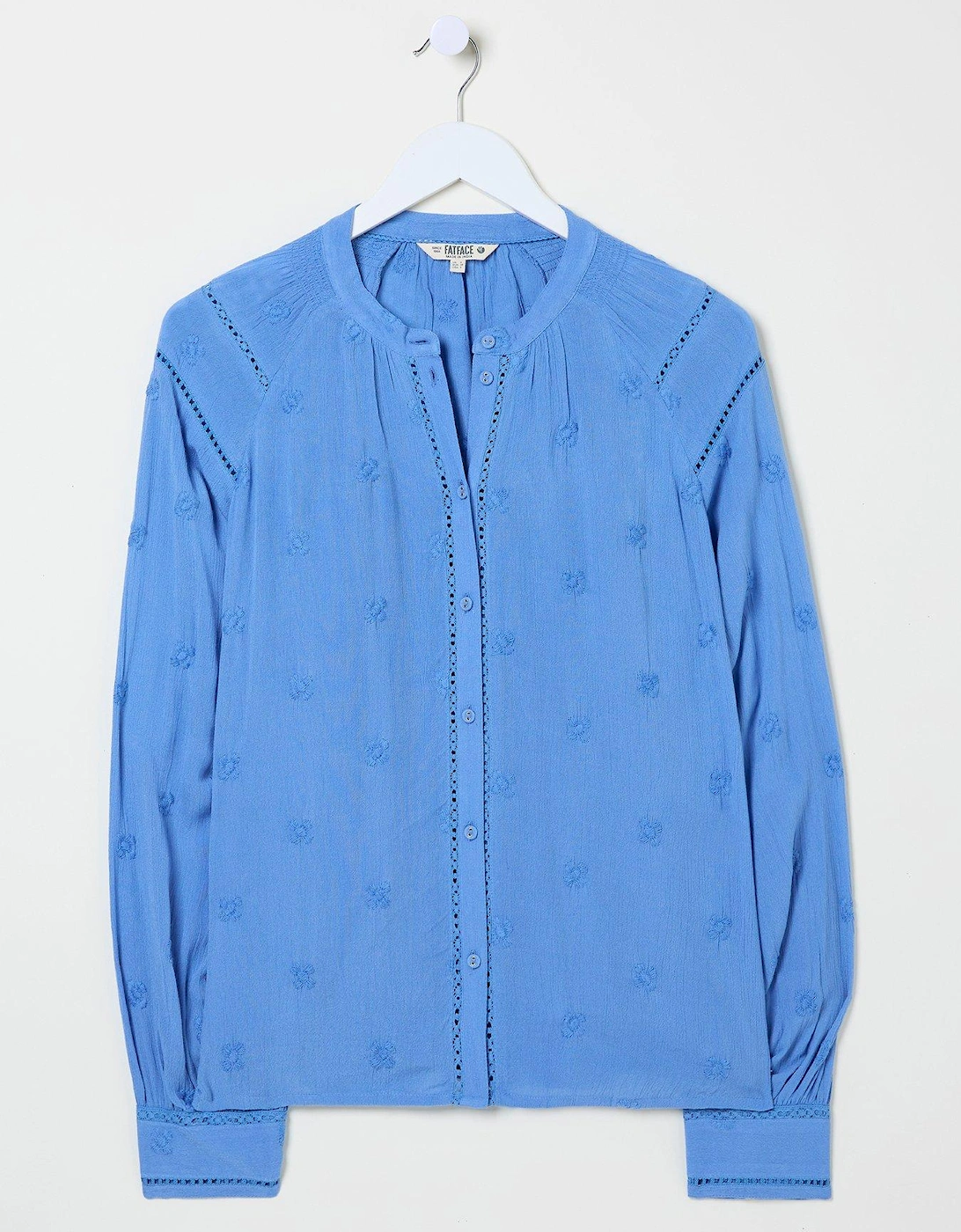 Orla Embroidered Blouse - Blue