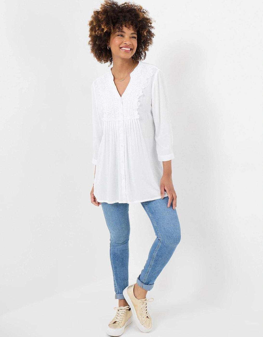 Favourite Longline Blouse - White, 2 of 1