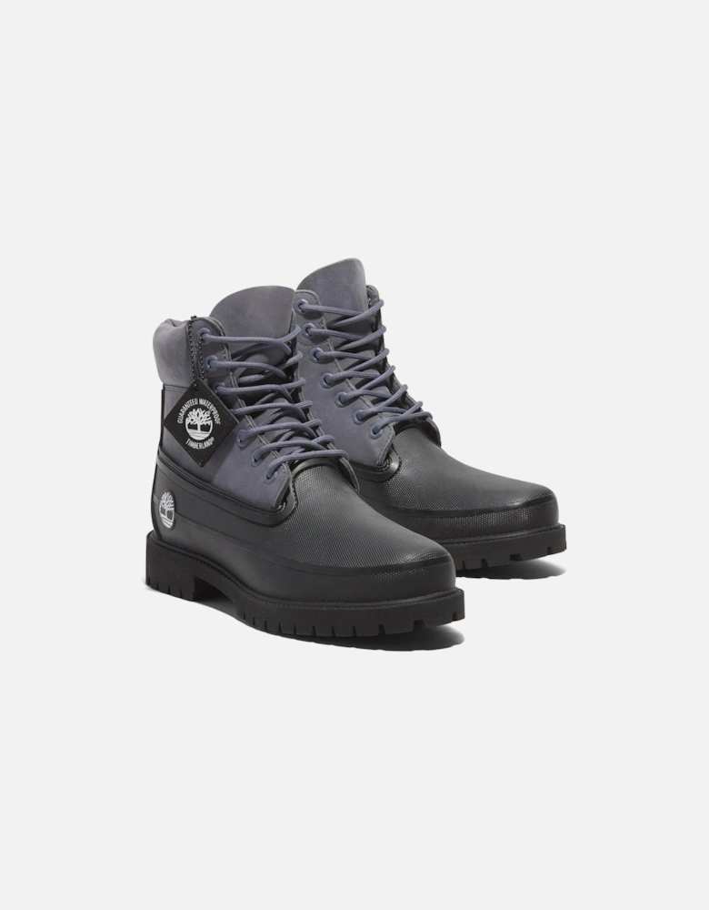 Colour Block Rubber Cup Lace Up Boots