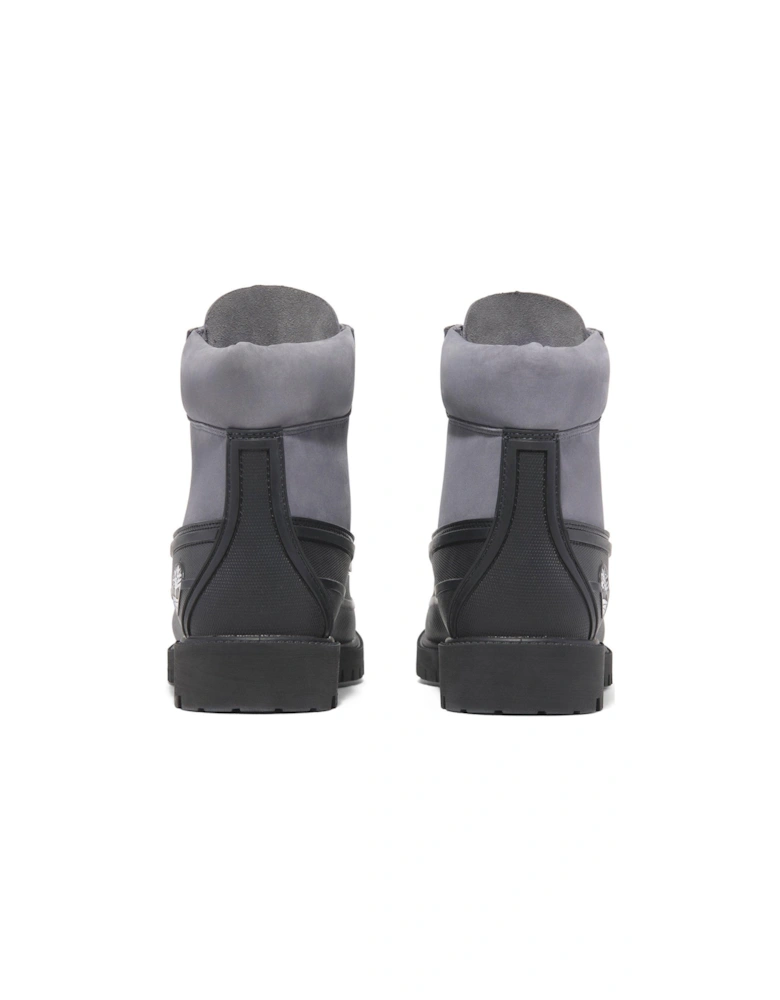 Colour Block Rubber Cup Lace Up Boots