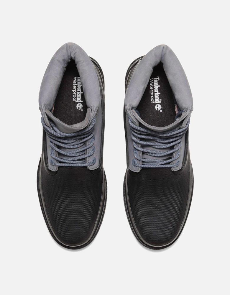 Colour Block Rubber Cup Lace Up Boots