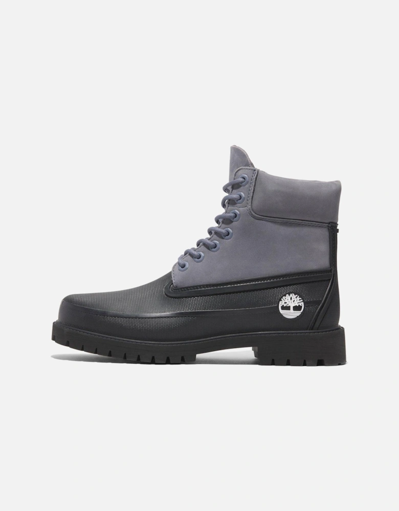 Colour Block Rubber Cup Lace Up Boots