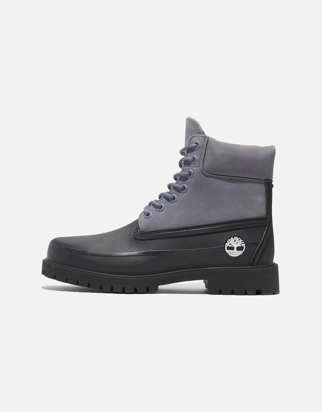 Colour Block Rubber Cup Lace Up Boots