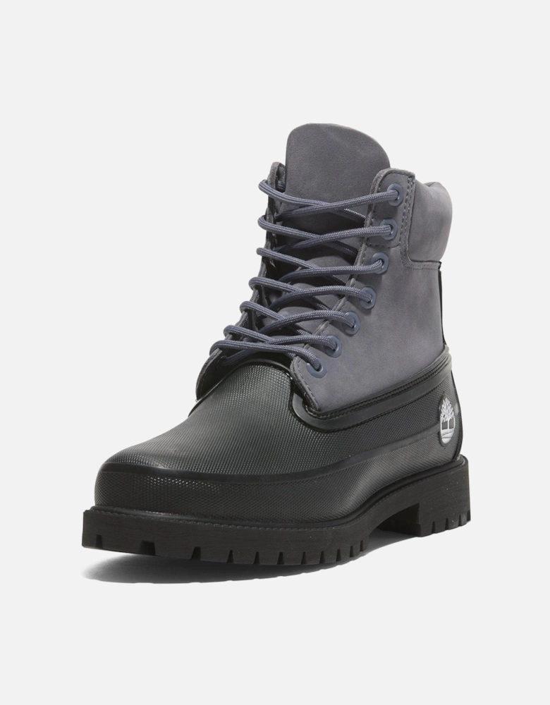 Colour Block Rubber Cup Lace Up Boots