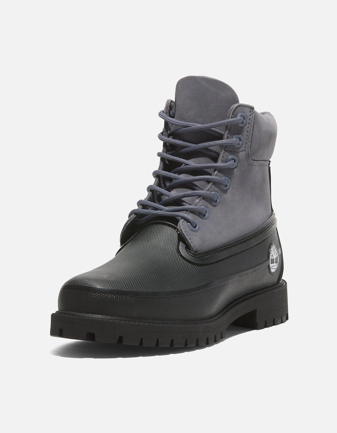 Colour Block Rubber Cup Lace Up Boots