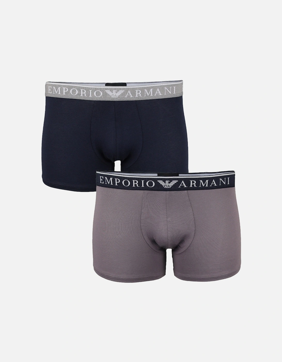 2-Pack Endurance Boxer Trunks, Armani Blue/Shark, 4 of 3