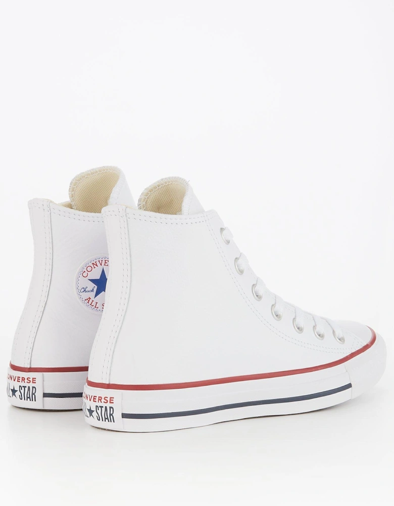 Leather Hi Top Trainers - White