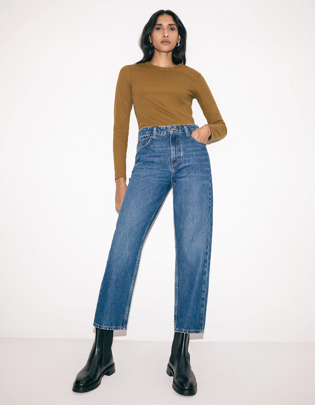 Delmont Cropped Tapered Jean | Blue, 2 of 1