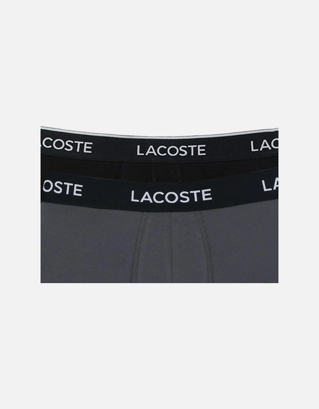 2 Pack Cotton Stretch Logo Trunks Black/Dark Grey