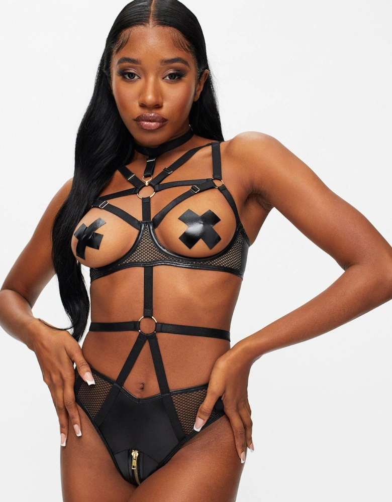 Tempt Crotchless Body - Black