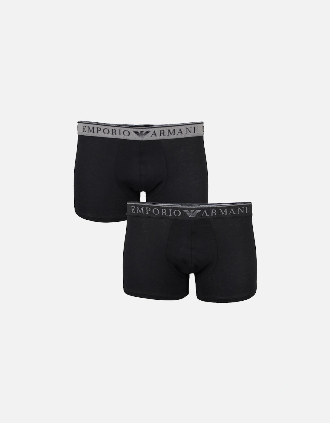 Emporio Armani Men's 2-Pack Endurance Boxer Trunks, Black - Black/Black - Size: 37/36/32