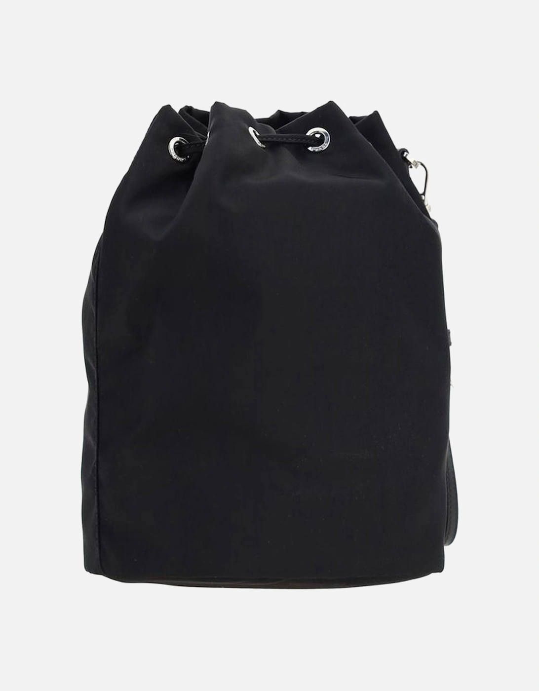 Re-Nylon Bucket Bag with Drawstring Closure Women - Black