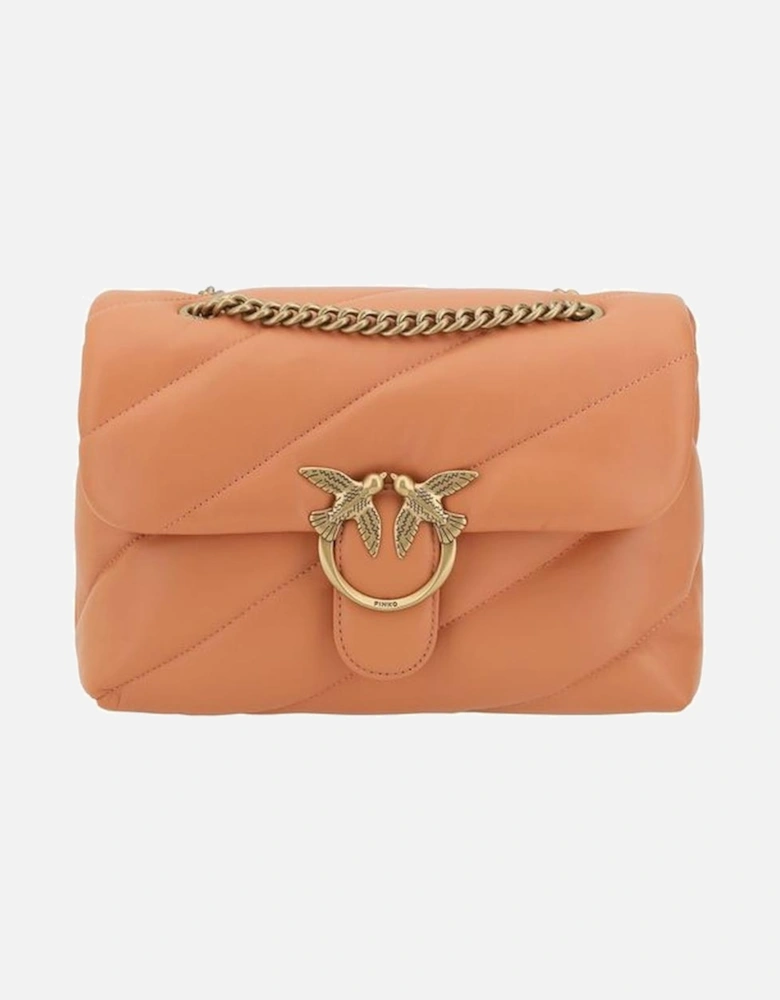 Calfskin Love Classic Quilted Shoulder Bag Women - Orange