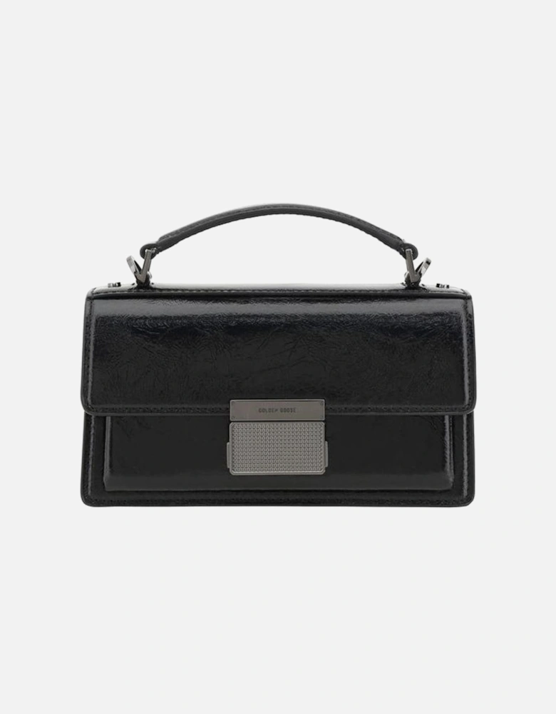 Venezia Small Laminated Leather Shoulder Bag Women - Black Handbags