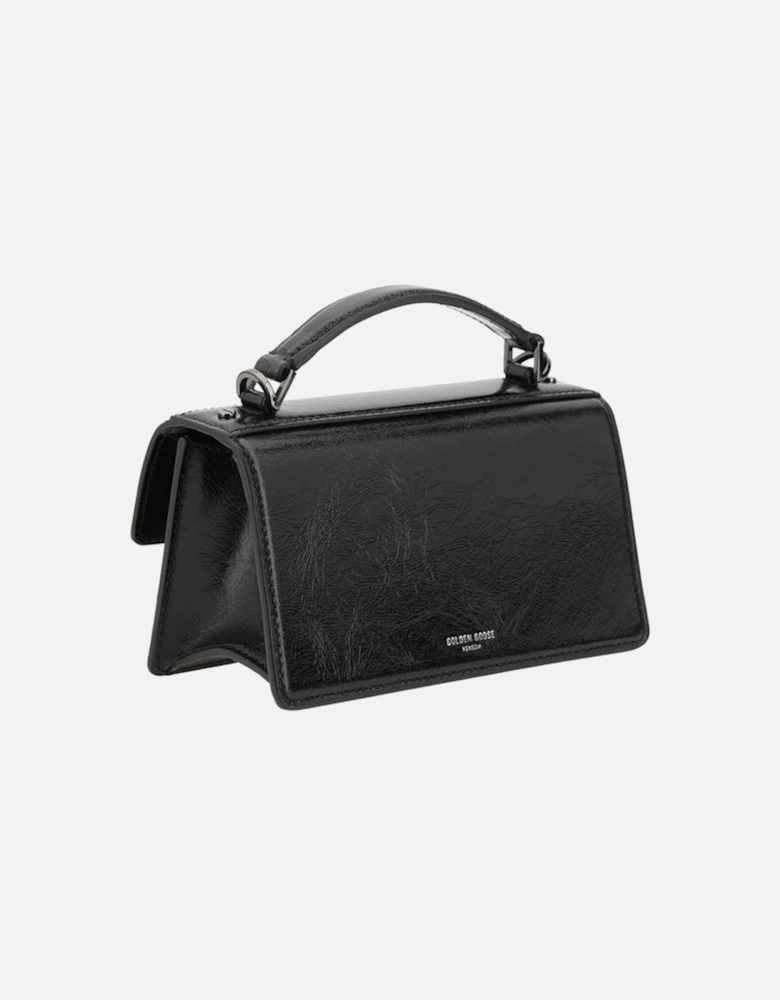 Venezia Small Laminated Leather Shoulder Bag Women - Black Handbags