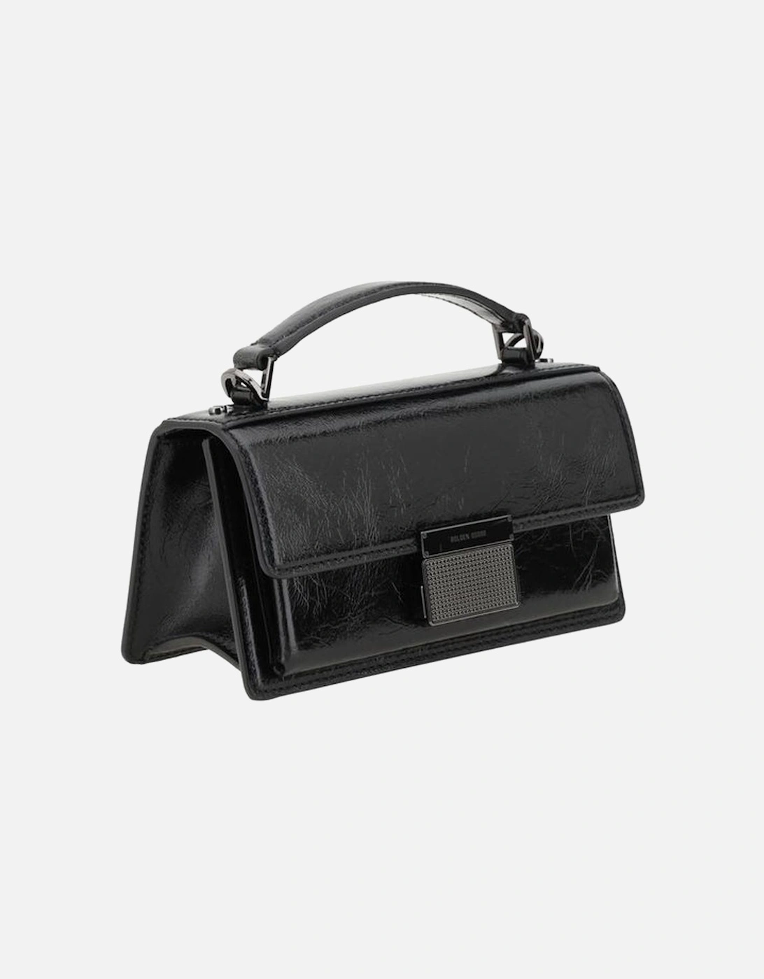 Venezia Small Laminated Leather Shoulder Bag Women - Black Handbags