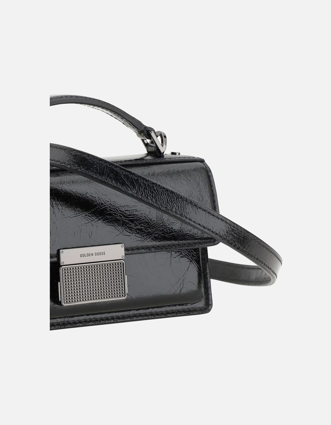 Venezia Small Laminated Leather Shoulder Bag Women - Black Handbags