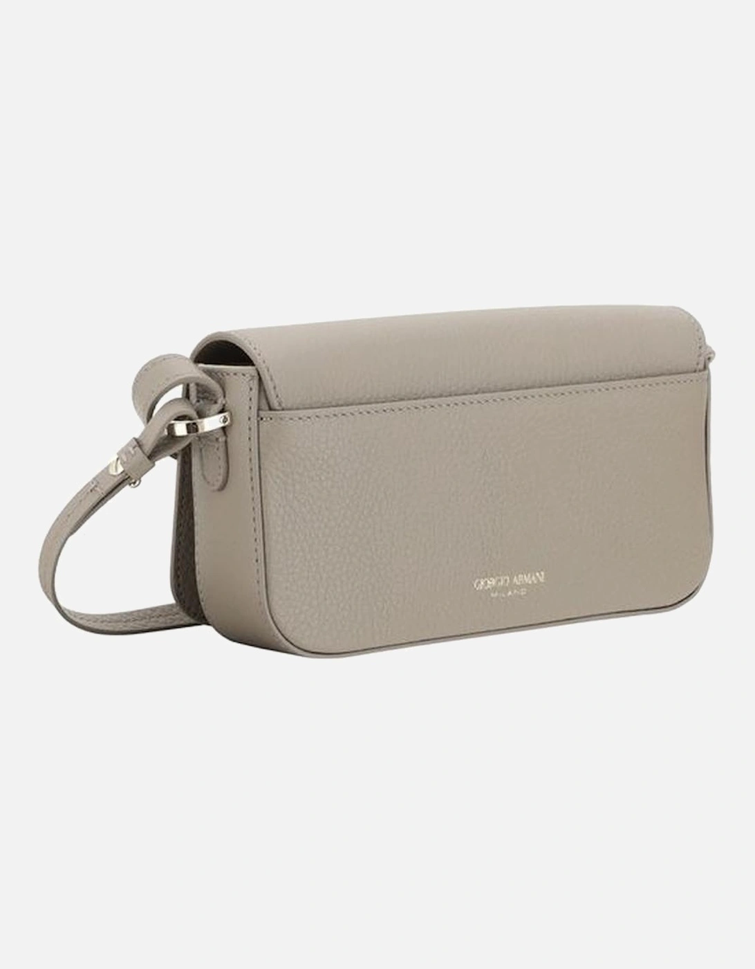 Leather Shoulder Bag with Adjustable Strap Women - Gray