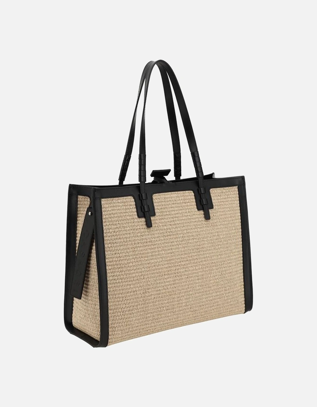 Raffia Beaurivage Tote Bag with Leather Handles Women - Beige Handbags