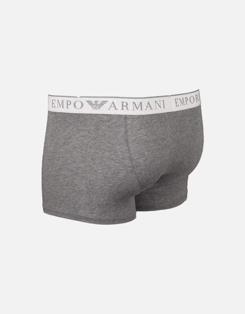 2-Pack Endurance Boxer Trunks, Grey/White