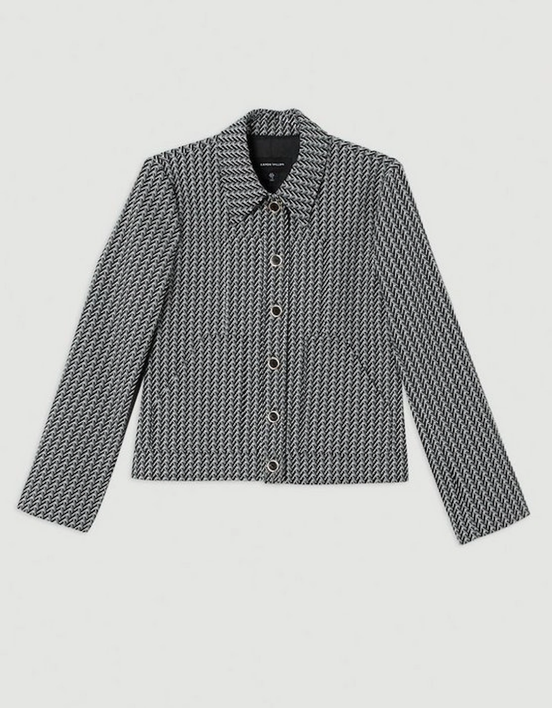 Jacquard Single Breasted Tailored Blazer