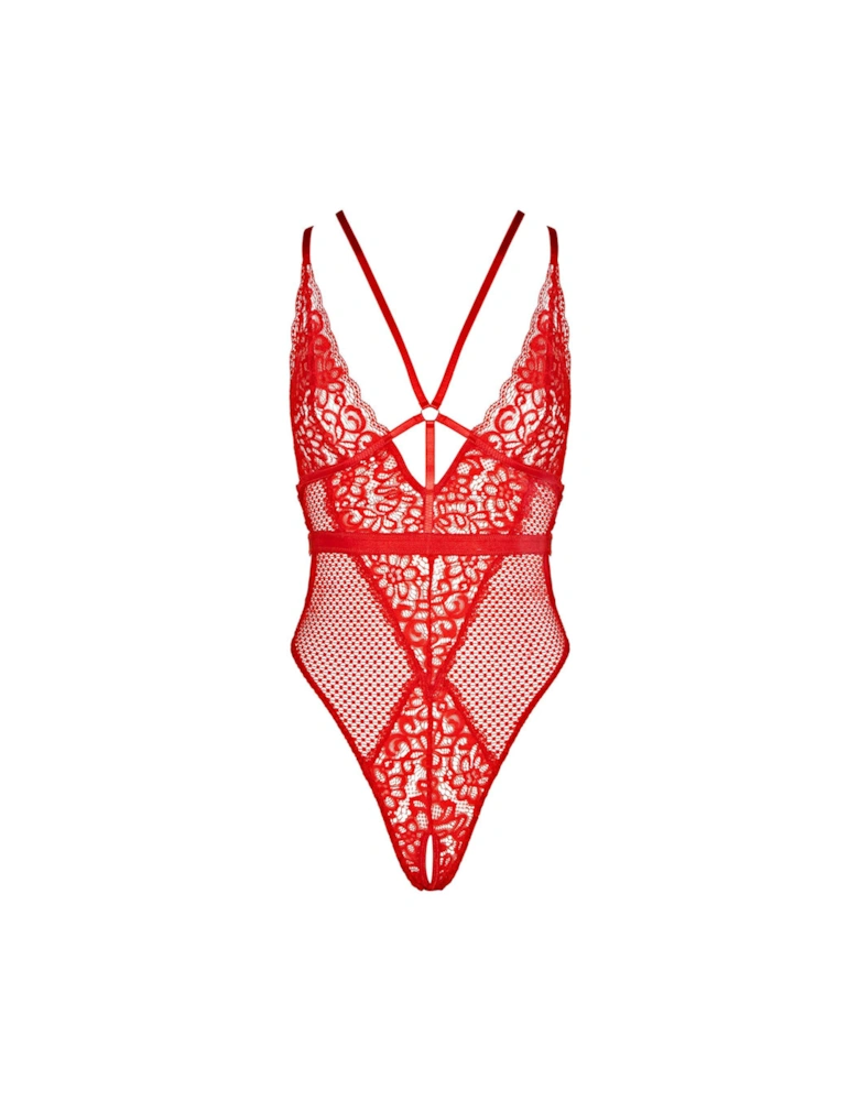 The Obsession Crotchless Body - Red