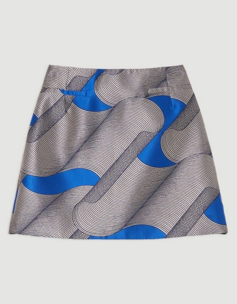 Amelia Graham Printed Tailored Mini Skirt